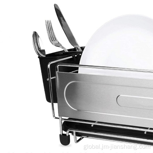 1 Tier 201 Stainless Steel Dish Rack Stainless Steel Kitchen Rack Drainer Supplier